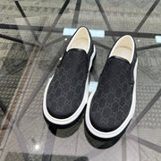 GG Men's Slip on Loafer Black Printed Fabric 721527