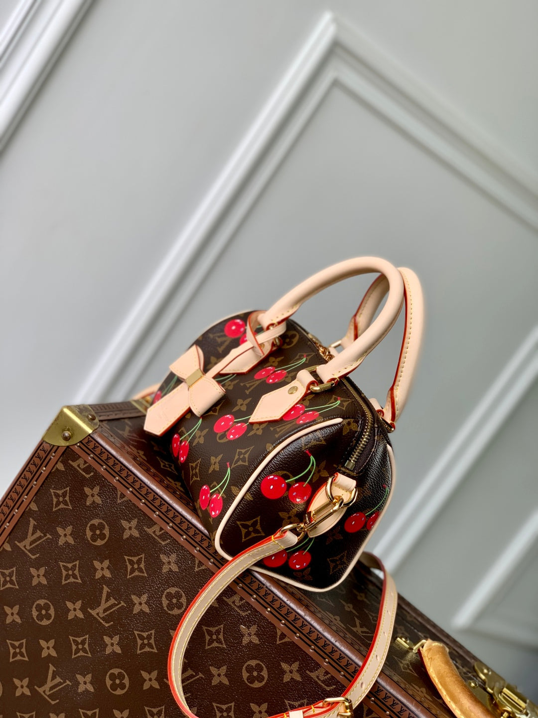 Speedy BandouliÃ¨re Cherry bag Brown Beige Monogram Canvas 251532
