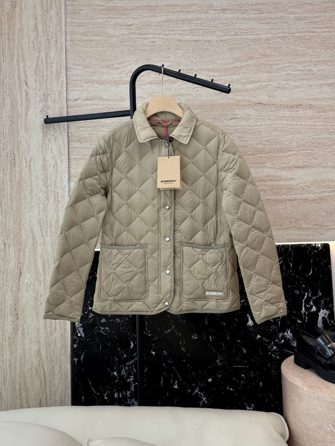 Burberry 25 Jacket Apricot Nylon Cotton
