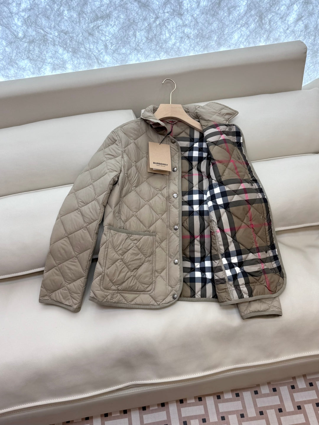 Burberry 25 Jacket Apricot Nylon Cotton