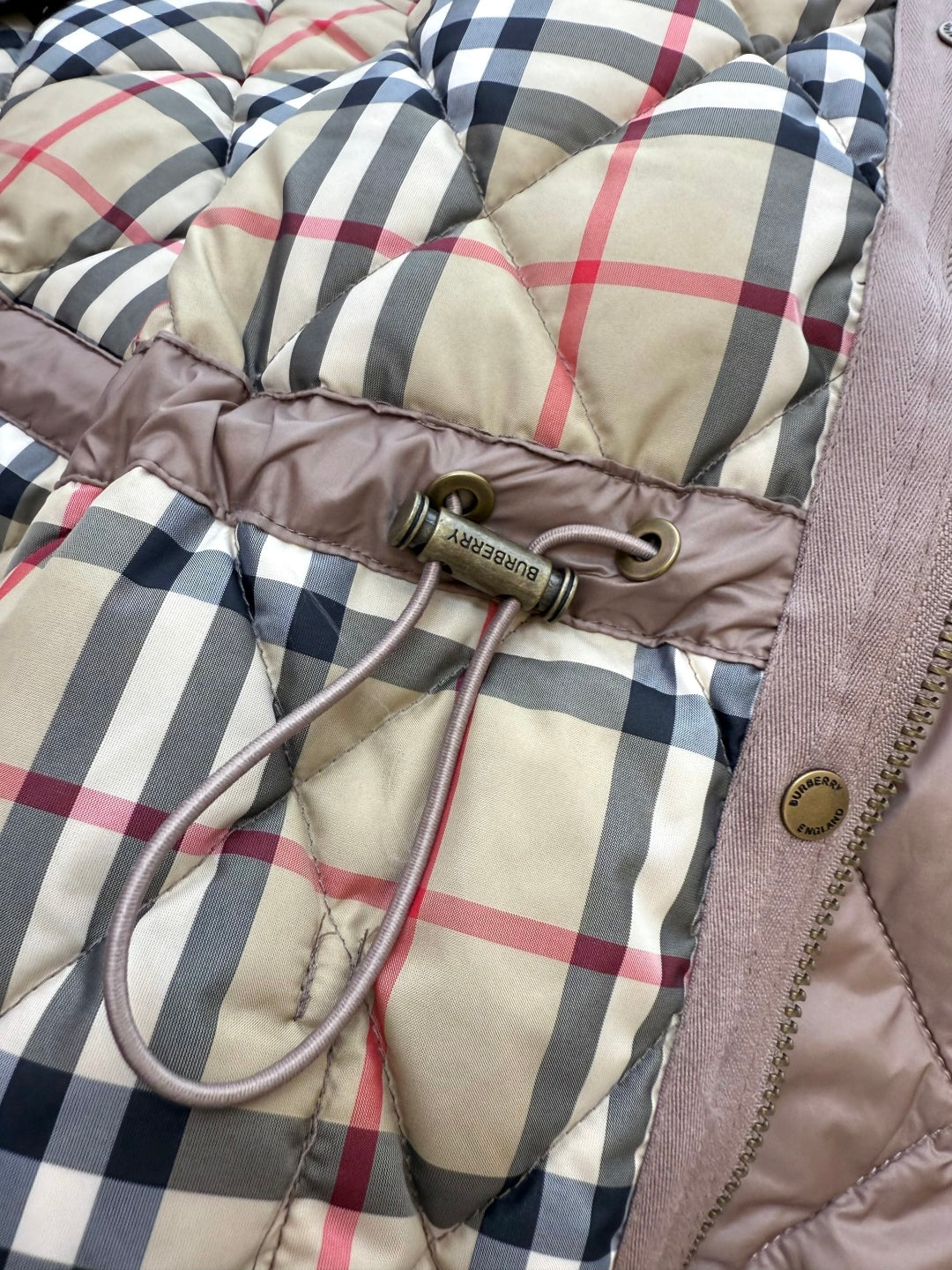 Burberry 25 Mid-Length Jacket Whimshy Pink Nylon Cotton