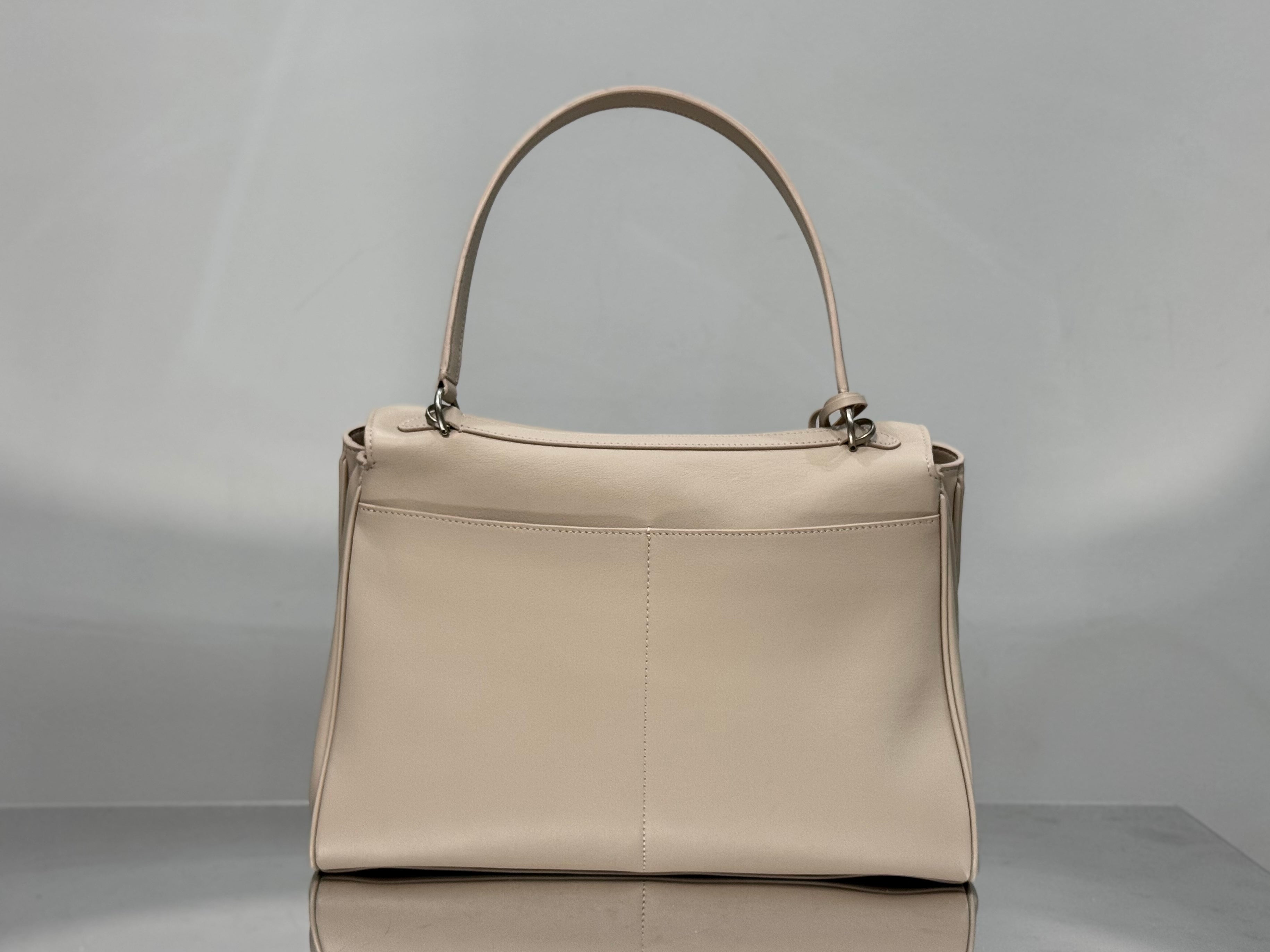 Balenciaga Medium Bag 35 Beige Calfskin Sliver Hardware