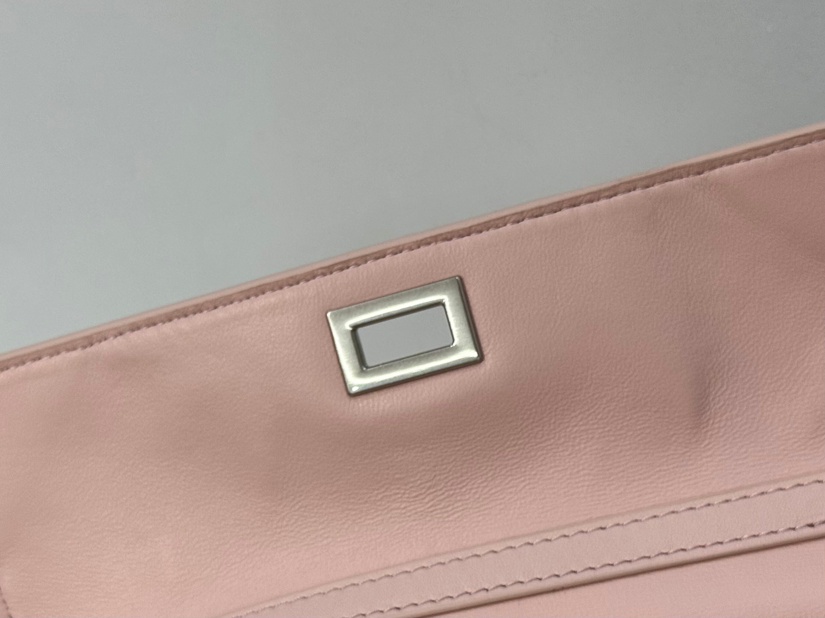Balenciaga Mini Bag 22 Light Pink Calfskin Sliver Hardware