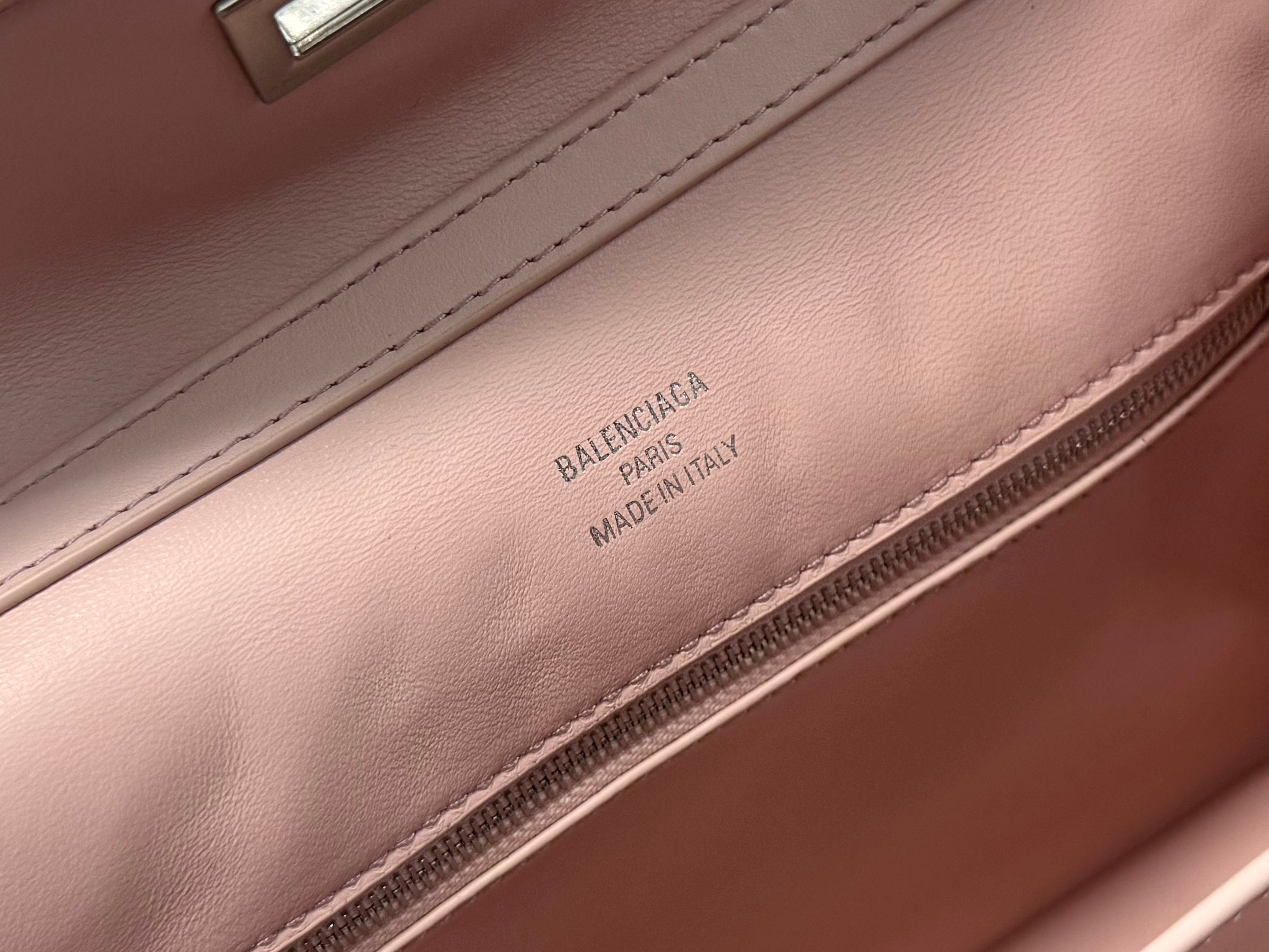 Balenciaga Medium Bag 35 Light Pink Calfskin Sliver Hardware