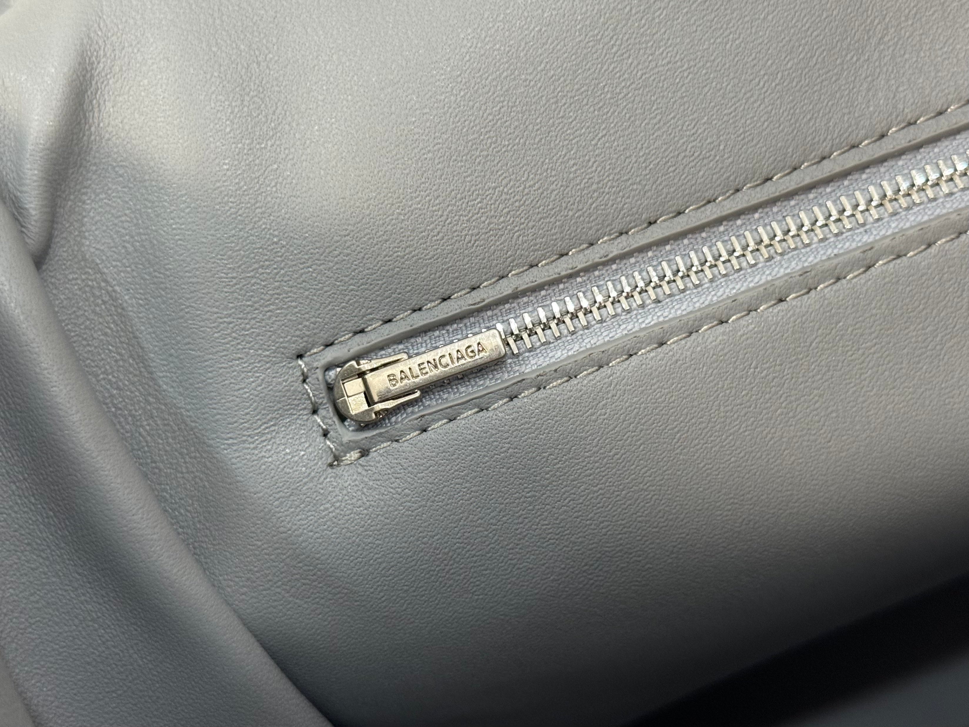 Balenciaga Small Bag 29 Gray Calfskin Sliver Hardware