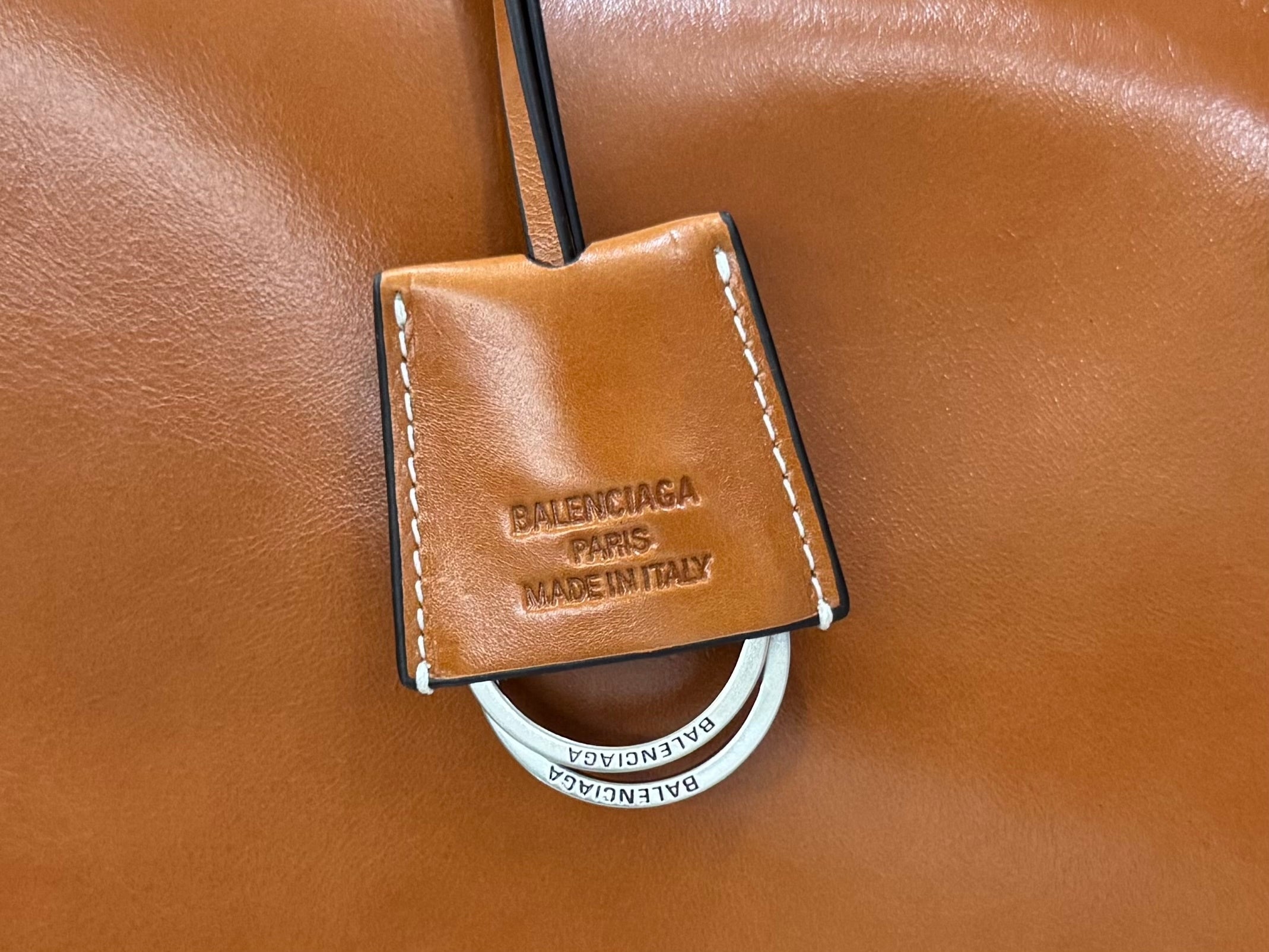 Balenciaga Small Bag 29 Camel Brown Cowhide Silver Hardware