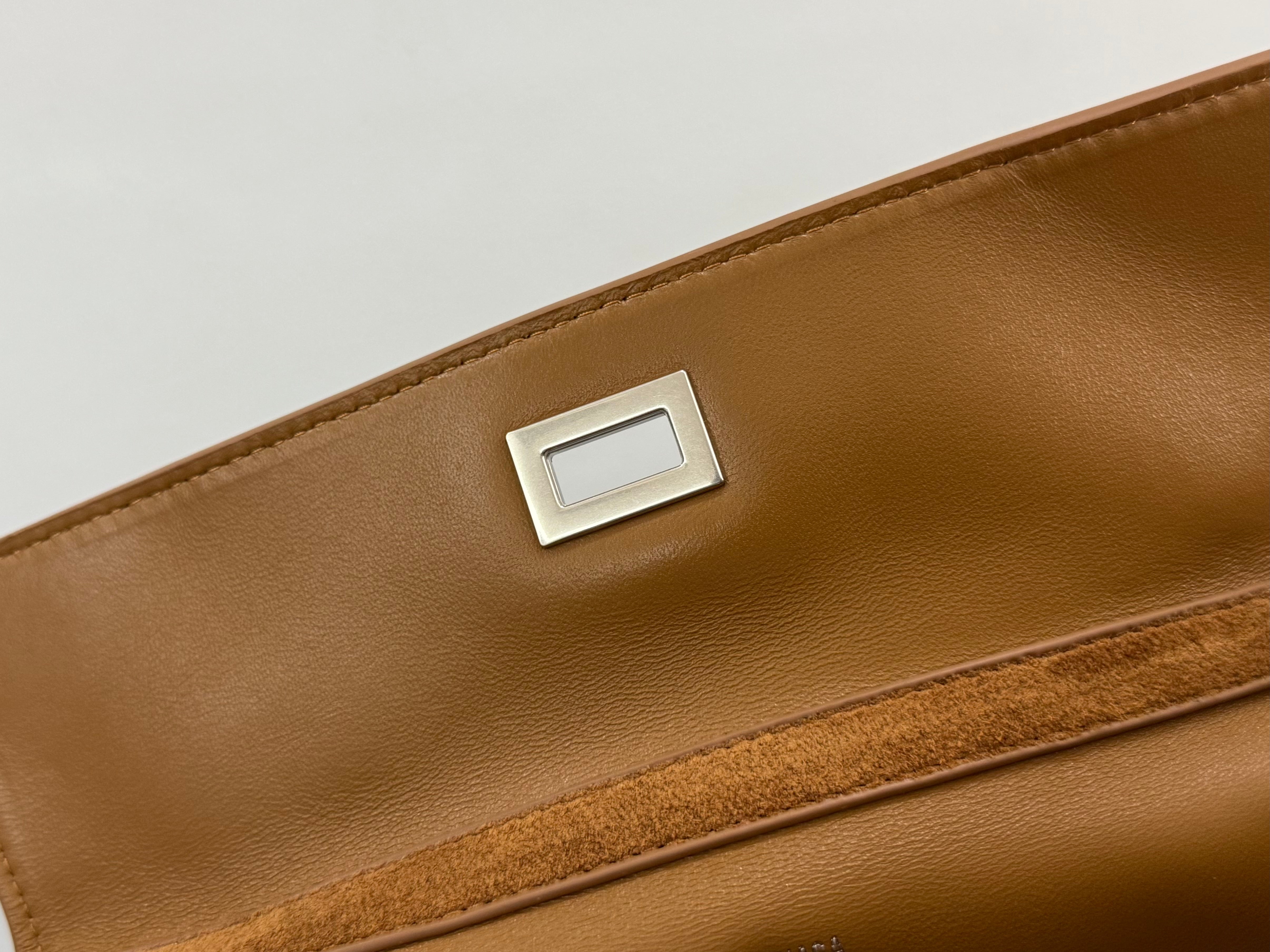 Balenciaga Large Bag 40 Camel Brown Suede Sliver Hardware