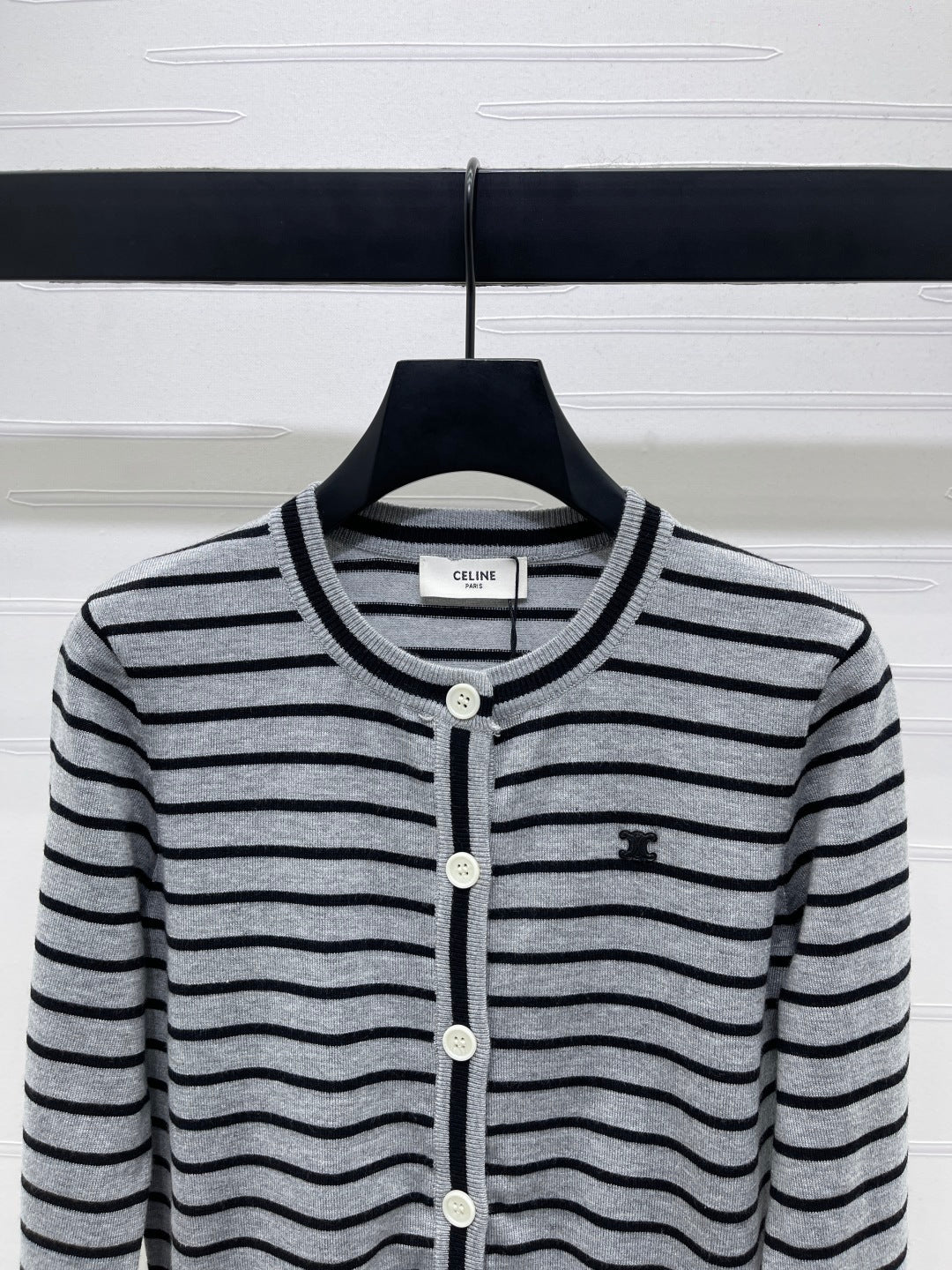 Celine 25 Striped Cardigan Wool 296266