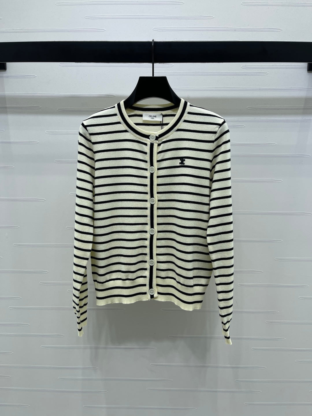 Celine 25 Striped Cardigan Wool 296266