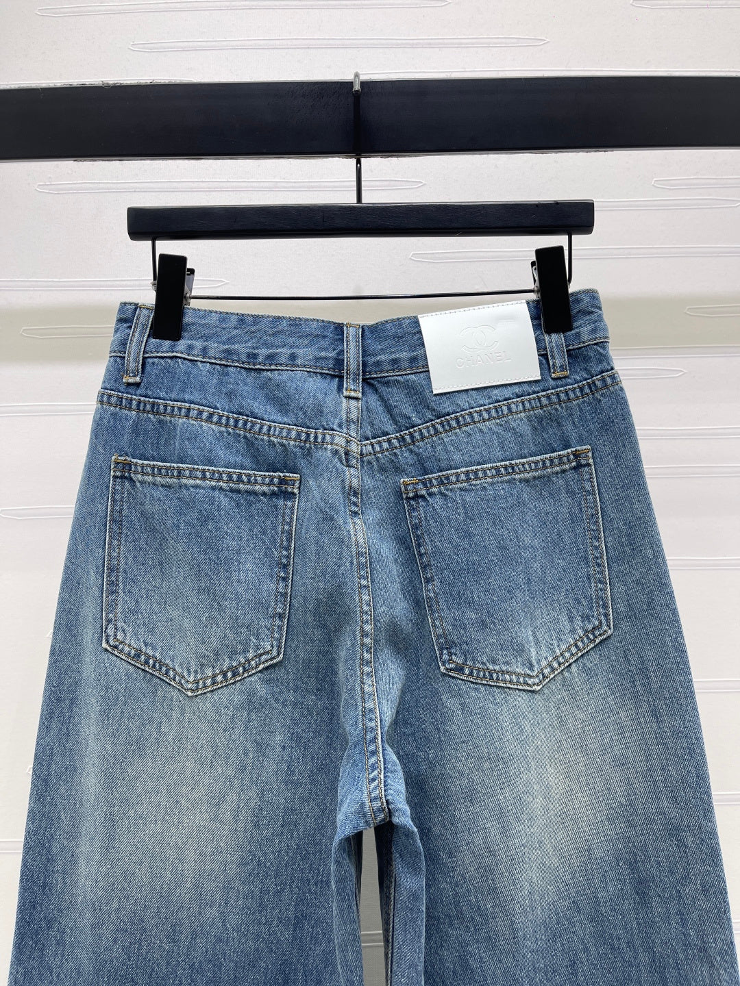Chanel 2026 Blue Butterfly Straight-leg Jeans Cotton 402512