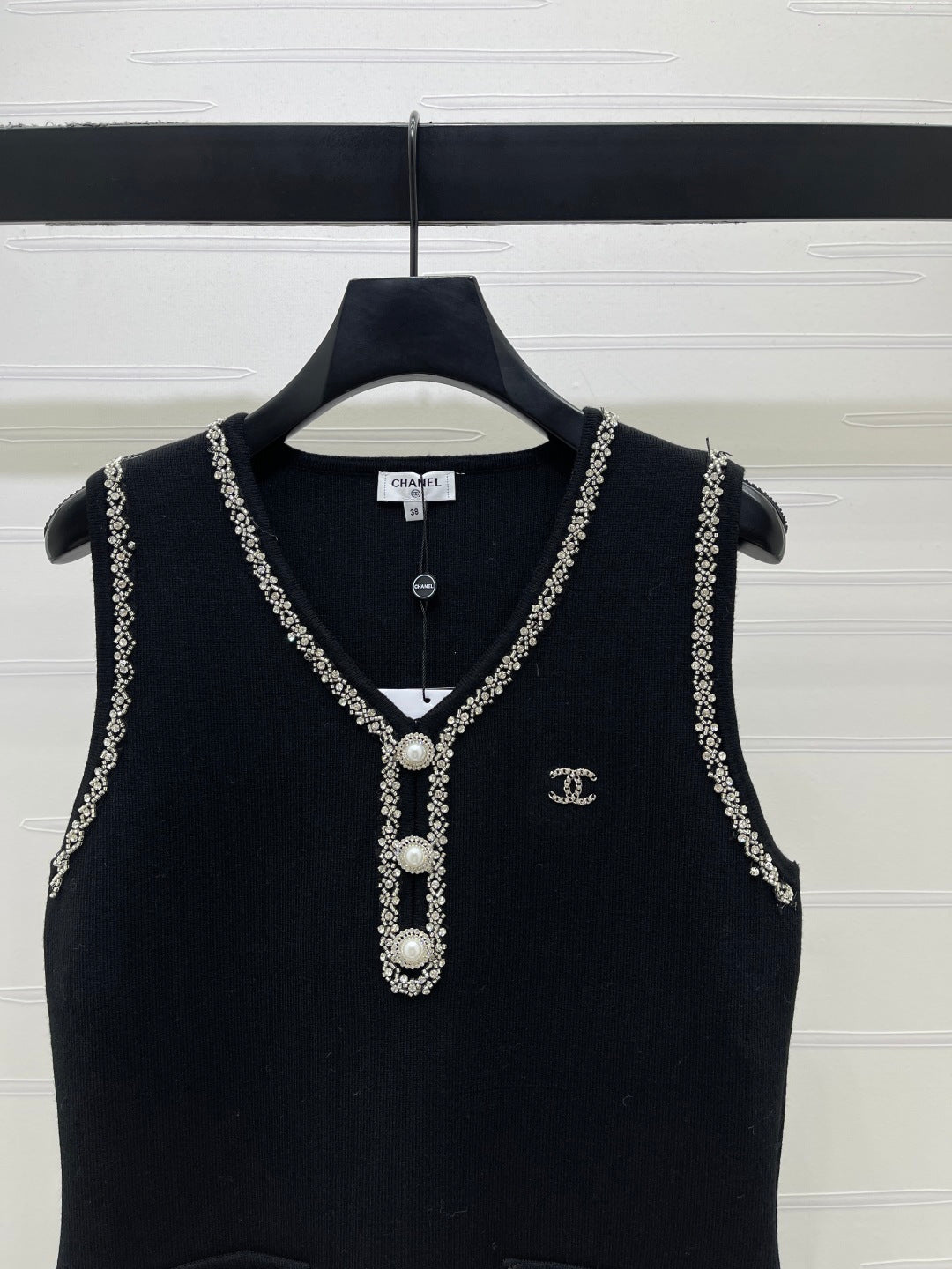Chanel 2026 Vest Dress Black Wool Acrylic 136376