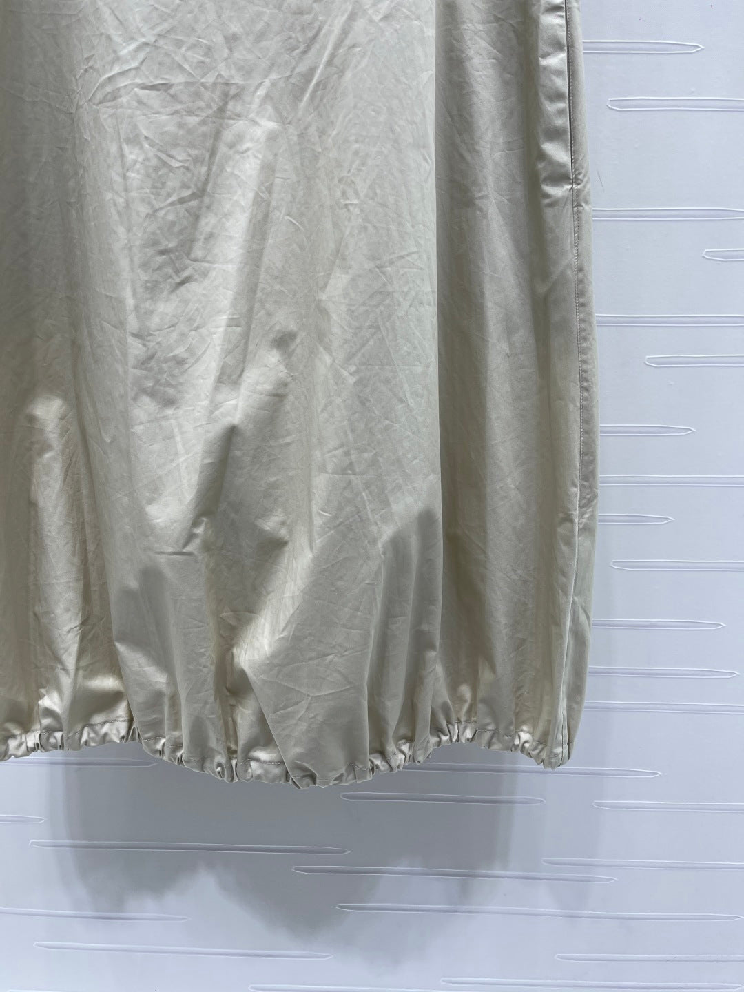 Miumiu 2026 Letter Label Waist-cinching Vest Dress Beige Polyester 392570