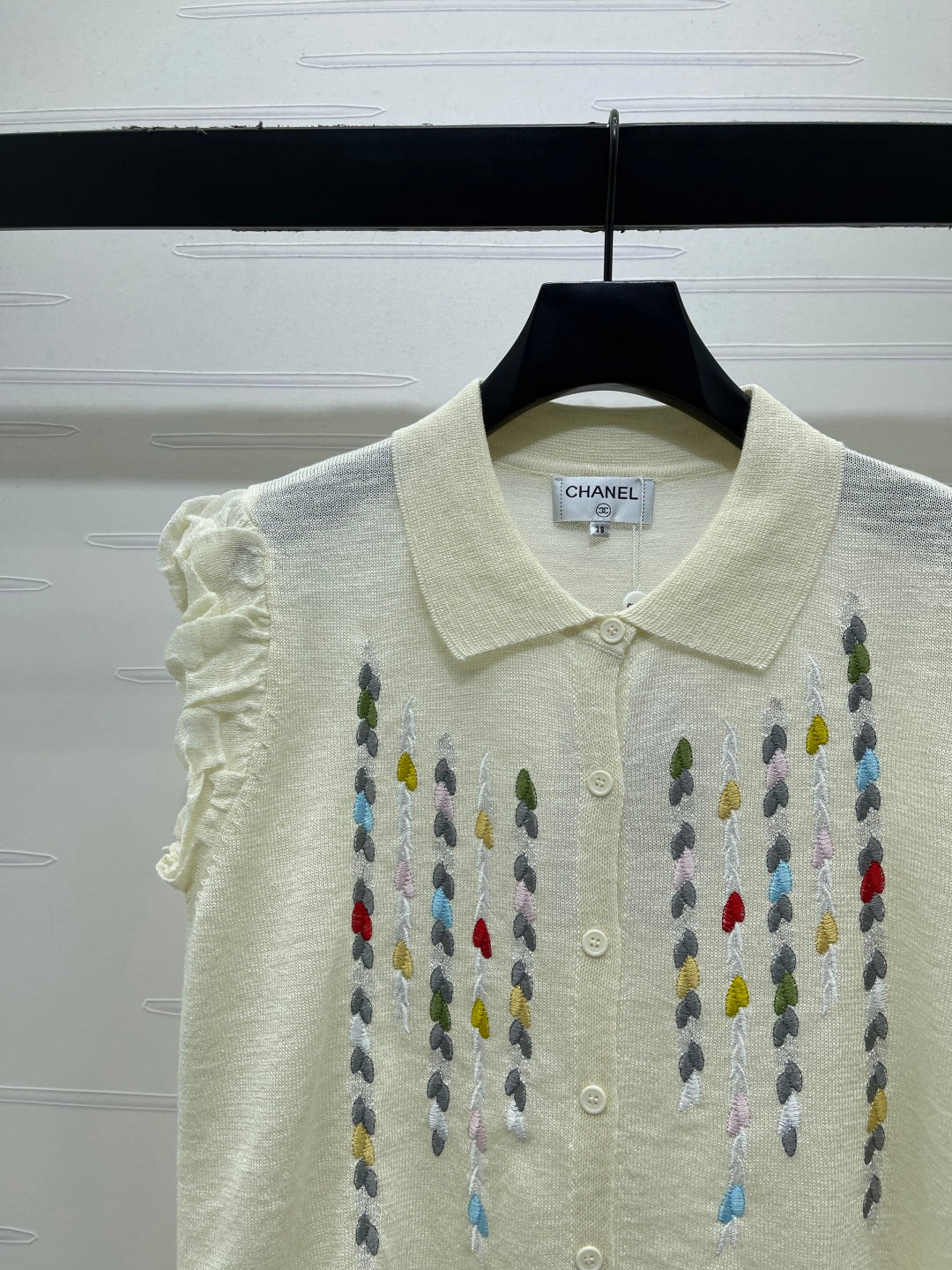 Chanel 2026 Ruffled Knitted Vest Viscose 397427