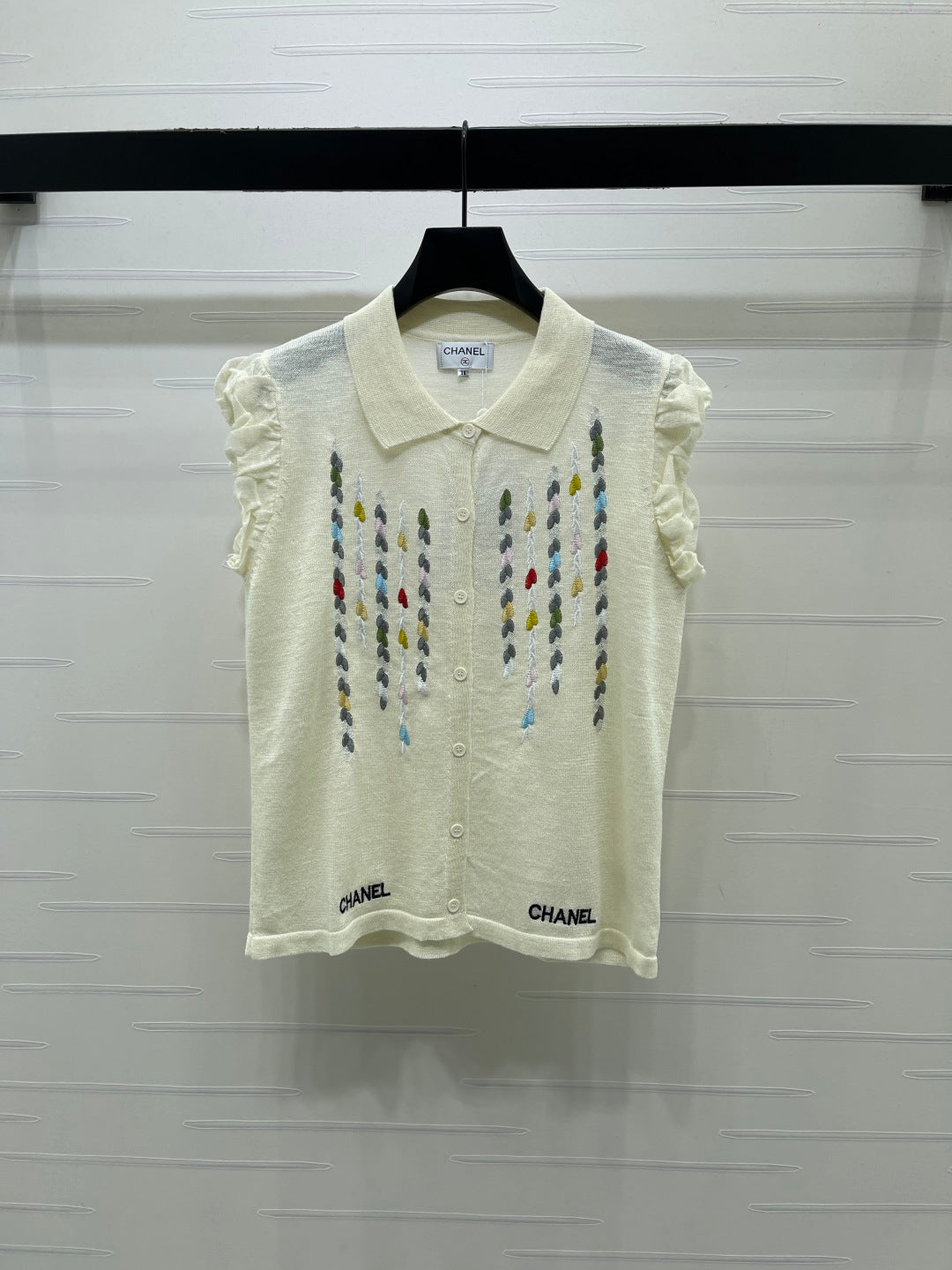 Chanel 2026 Ruffled Knitted Vest Viscose 397427