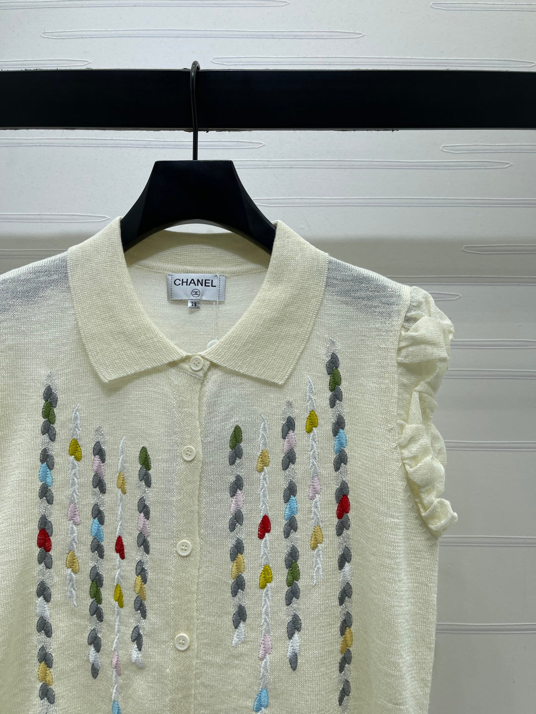 Chanel 2026 Ruffled Knitted Vest Viscose 397427