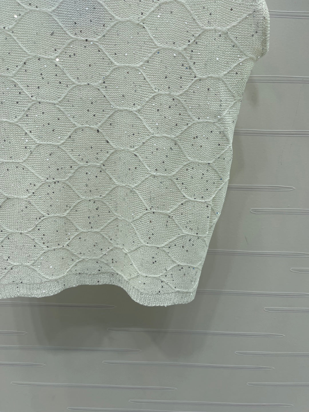 Chanel 2026 Round Neck Hollow Out Knit Short Sleeve Tencel 397438