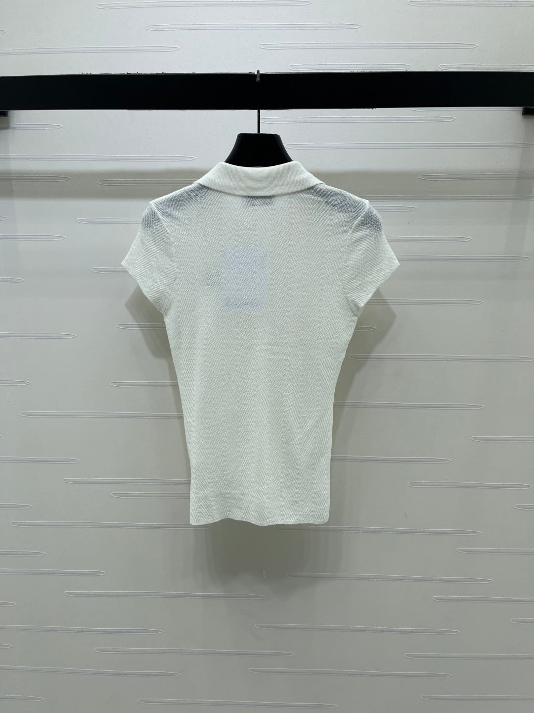 Chanel 2026 Collared Knit Short-Sleeve Shirt Tencel 677741