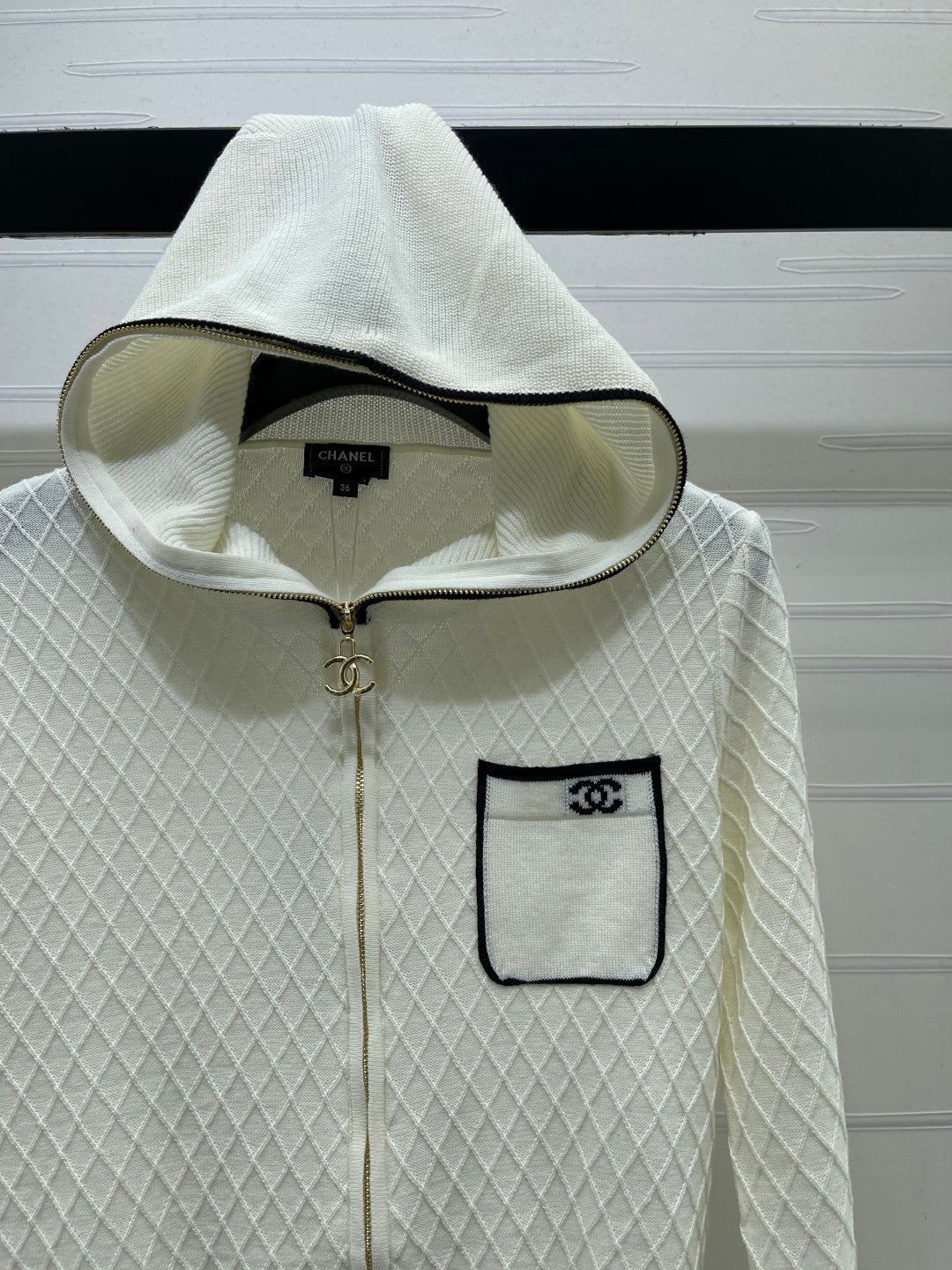 Chanel 2026 Hooded Knit Cardigan Wool 790127