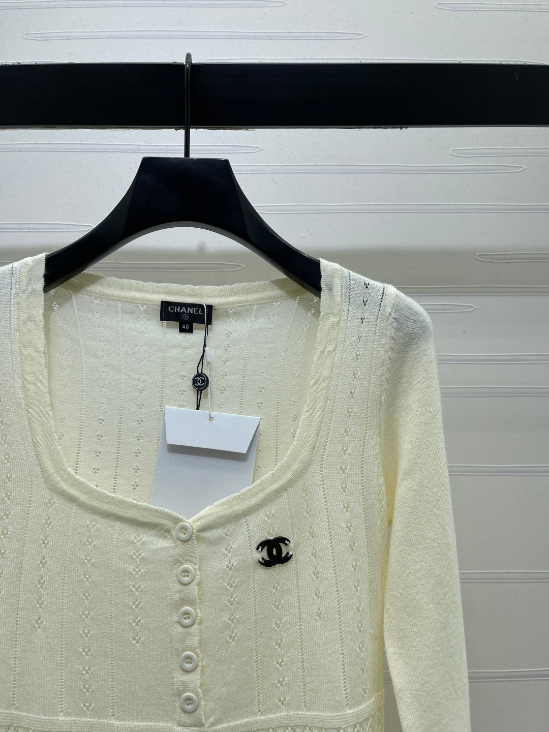 Chanel 2026 Square Knit Long-sleeved Top Wool 292169
