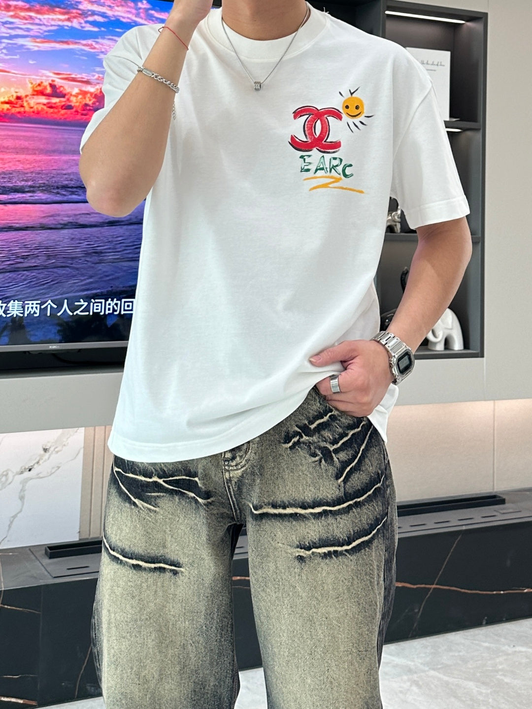 CC 2026 Short-Sleeve T-Shirt Double C Star Cotton 436859