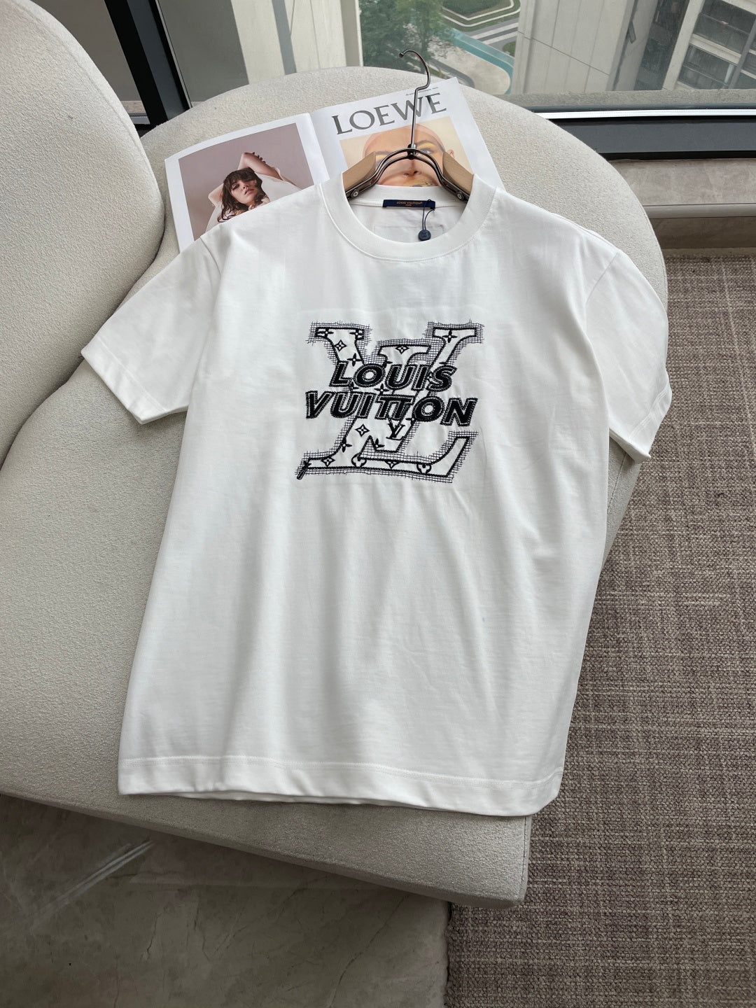LV 26A Short-Sleeve T-Shirt Oversized Cotton 405944