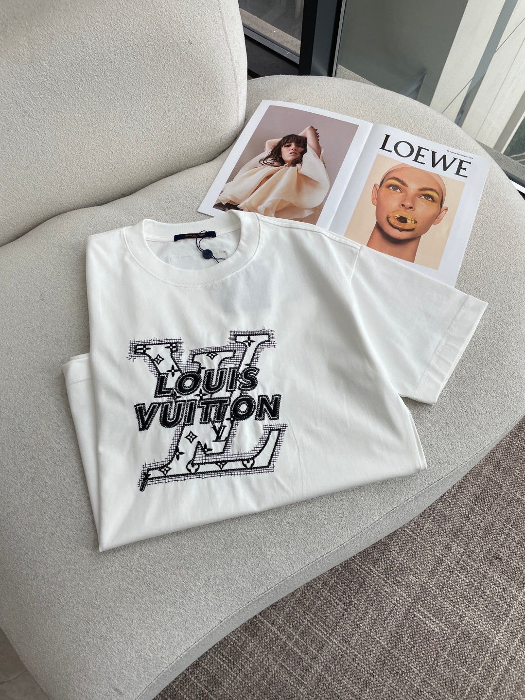 LV 26A Short-Sleeve T-Shirt Oversized Cotton 405944