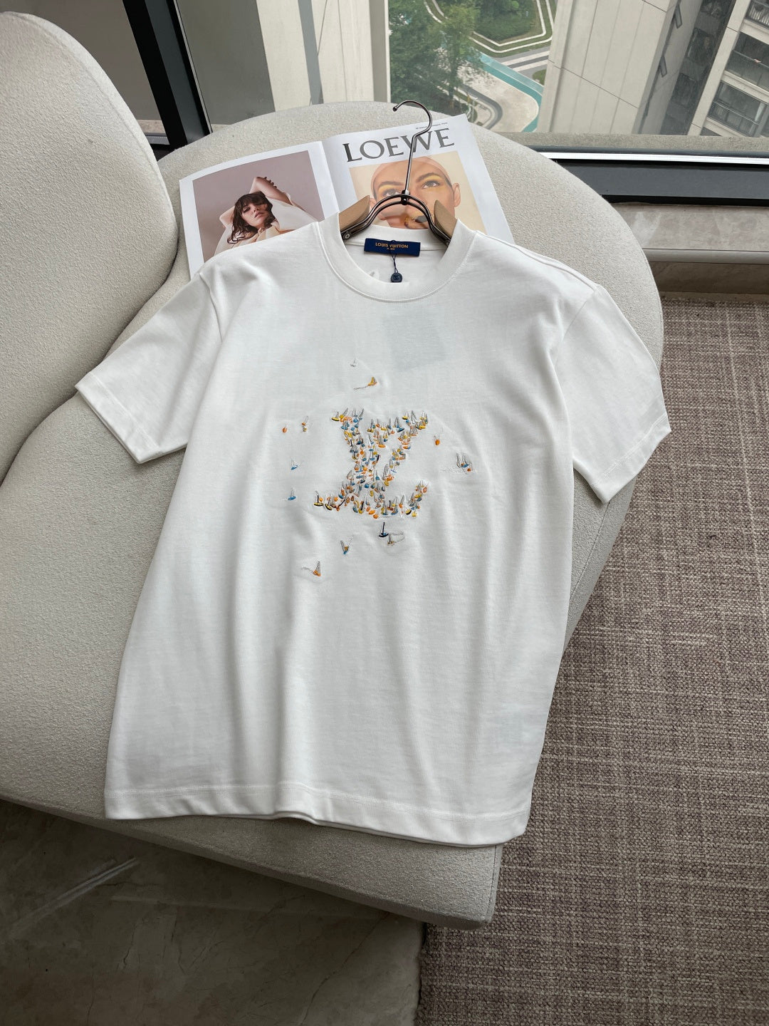 LV 26A Short-Sleeve T-Shirt Oversized Cotton 405952