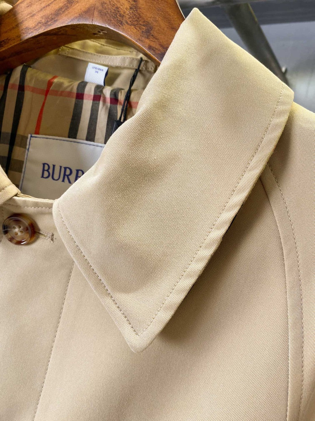 Bur 25 Beige Long Coat Simple Design 238424