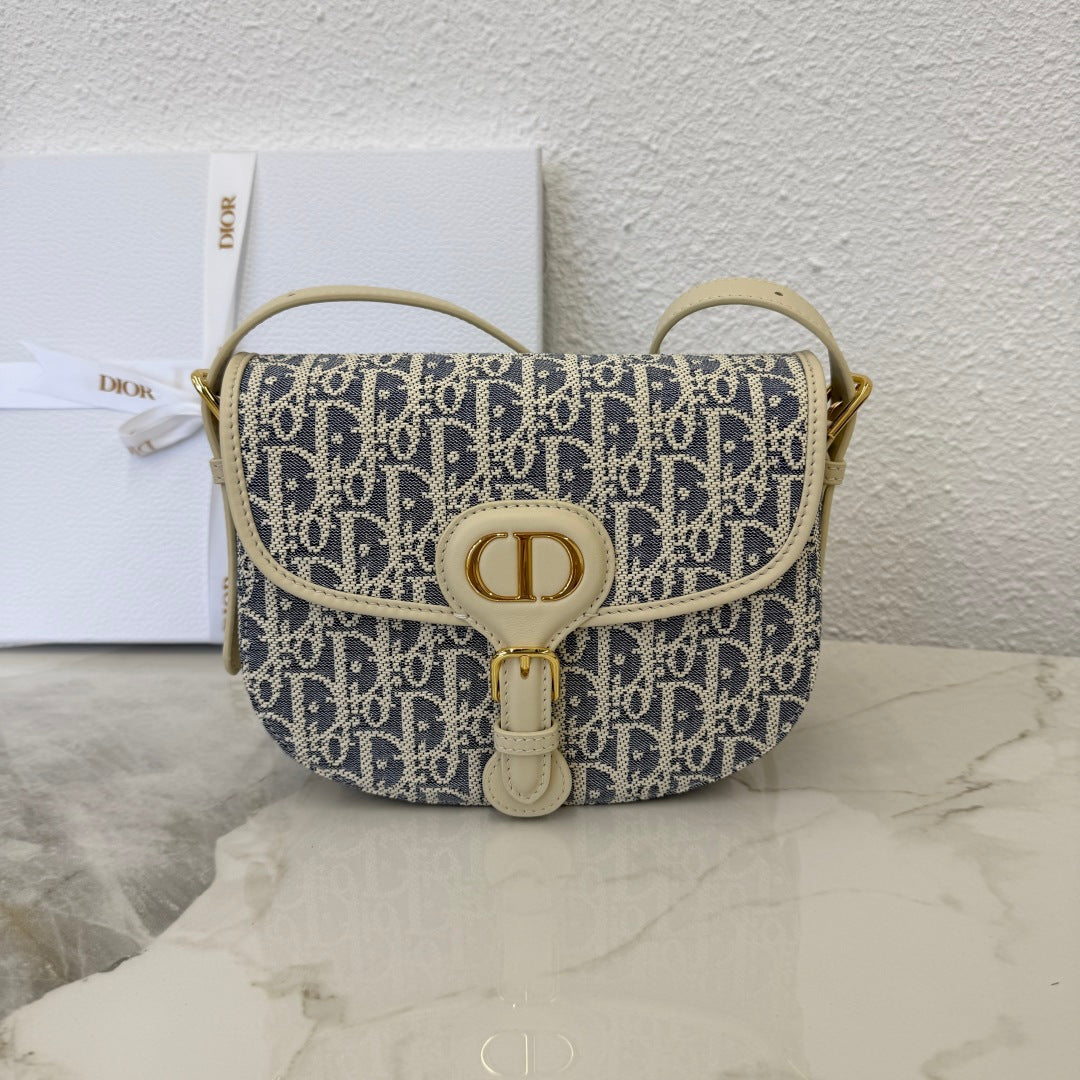Dior 2026 Bobby Bag 22cm Multicolors Fabric and Grained Calfskin