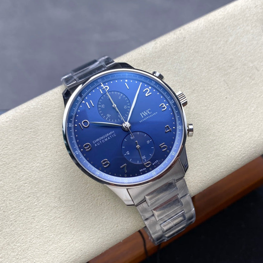 IWC Portuguese 41mm Blue Dial Silver Numerals Steel Case