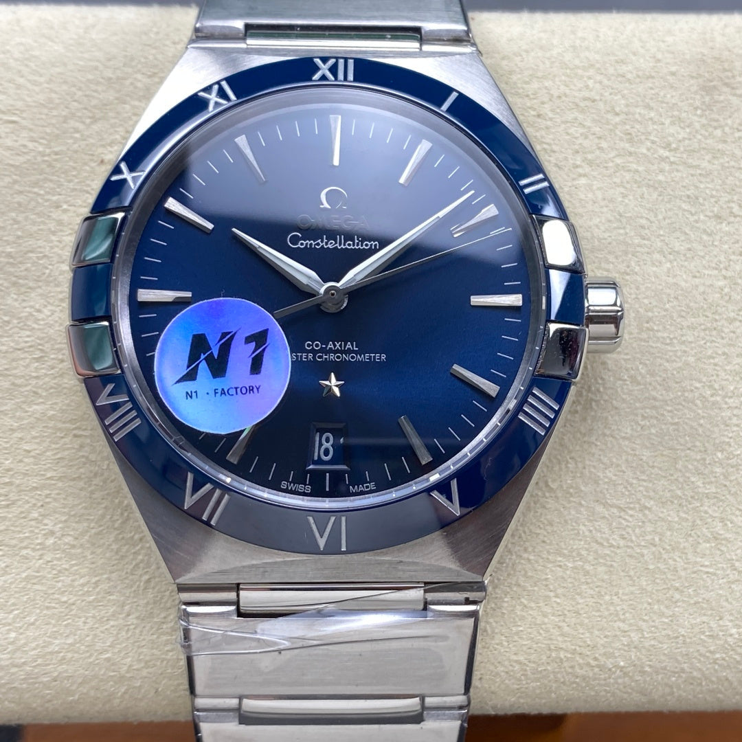Omega Constellation Co-Axial Master Chronometer 41 mm Stainless Steel Case Blue Dial