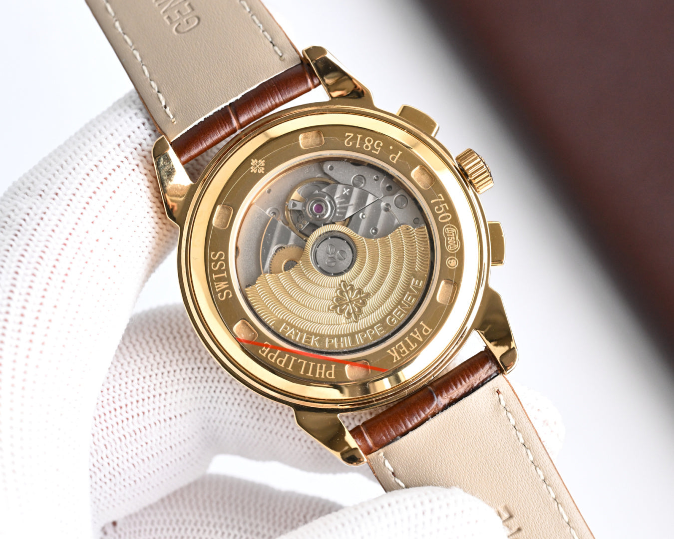 Patek Philippe Annual Calendar 42mm Gold Case Brown Leather Strap