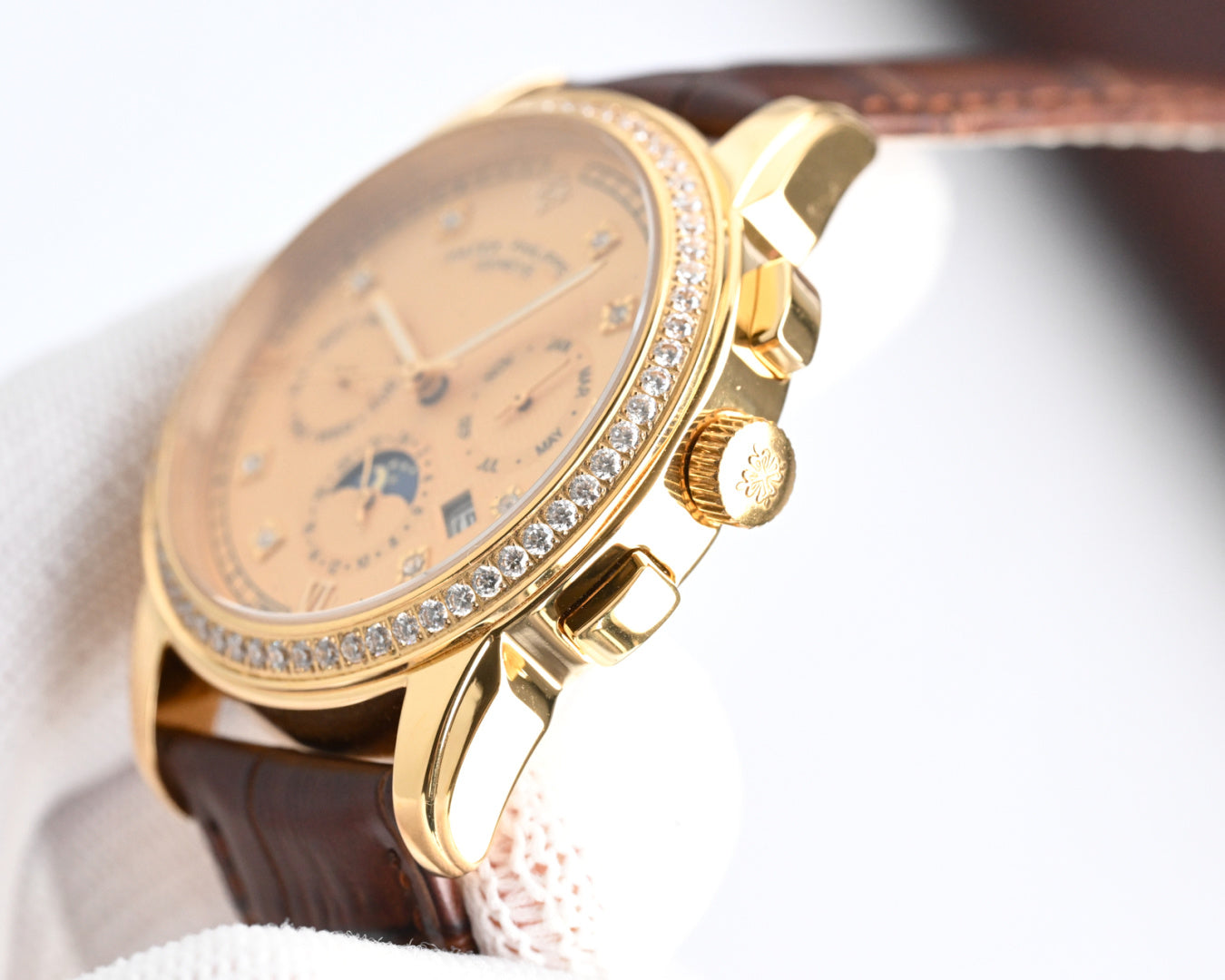 Patek Philippe Annual Calendar 42mm Gold Case Brown Leather Strap