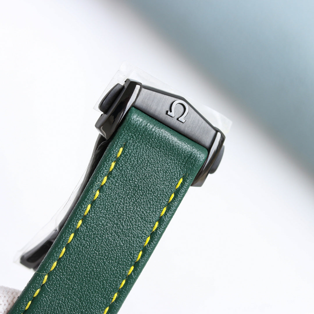 Omega Speedmaster Grey Side of the Moon 44.25mm Green Leather Strap