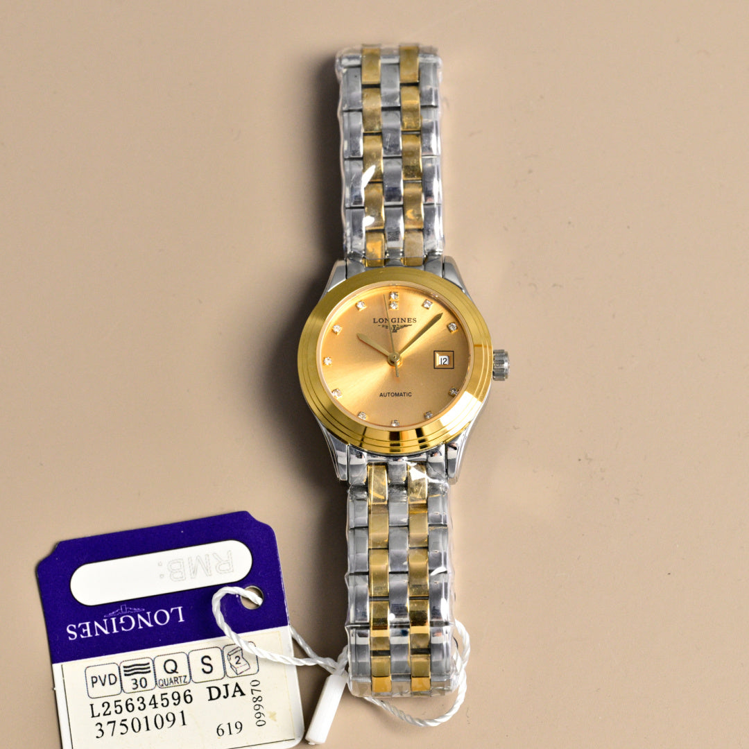Longines Flagship 28mm Sliver Case Steel Gold