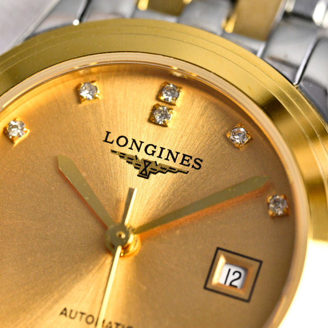 Longines Flagship 28mm Sliver Case Steel Gold