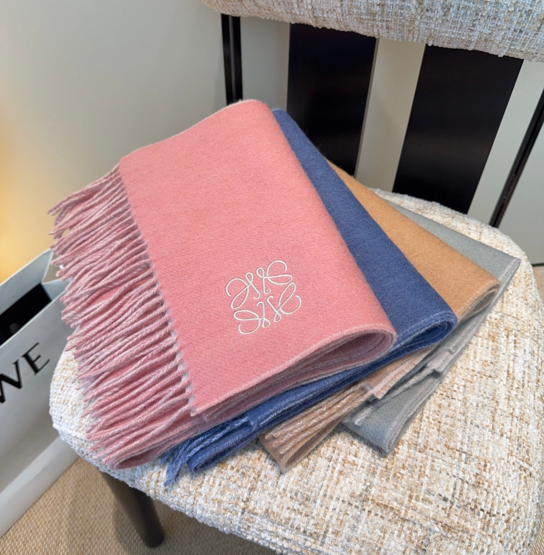 Loewe Scarf 180CM Pink Wool-blend 100131
