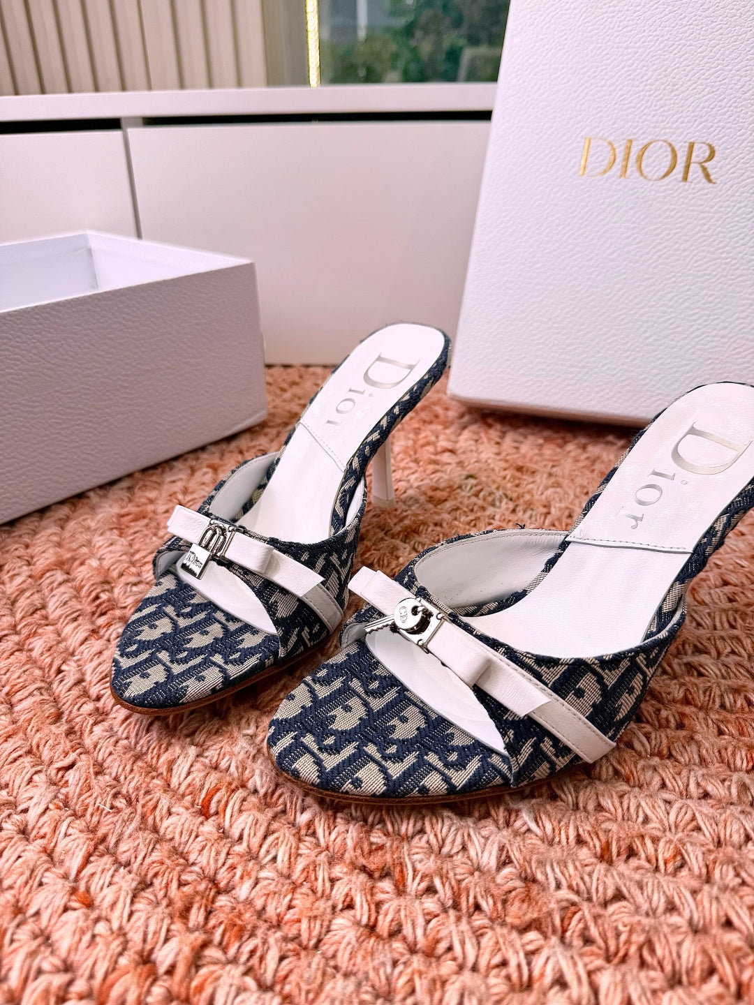 Dior 2026 Cross-Strap Sandal 70mm Canvas Leather 846603