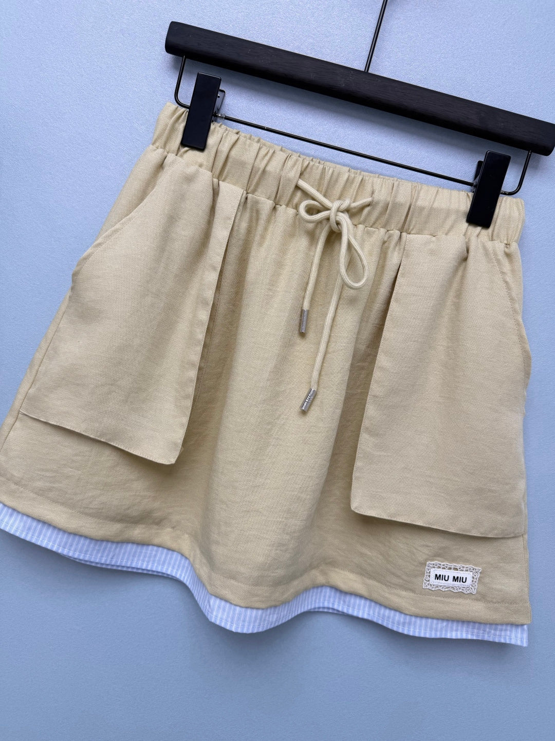 MiuMiu 2026 Vest and Skirt Set Brown Cotton 643288