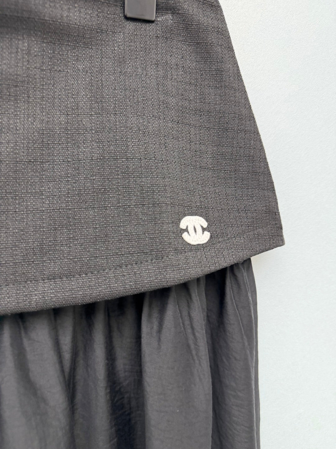 Chanel 2026 Double C Embroidered Patchwork Gauze Skirt Cotton 408887
