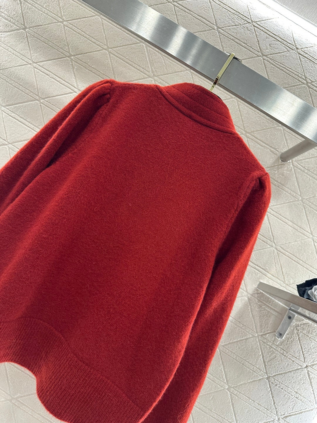 CC 26 Bow Knit Cardigan Red Wool 329957