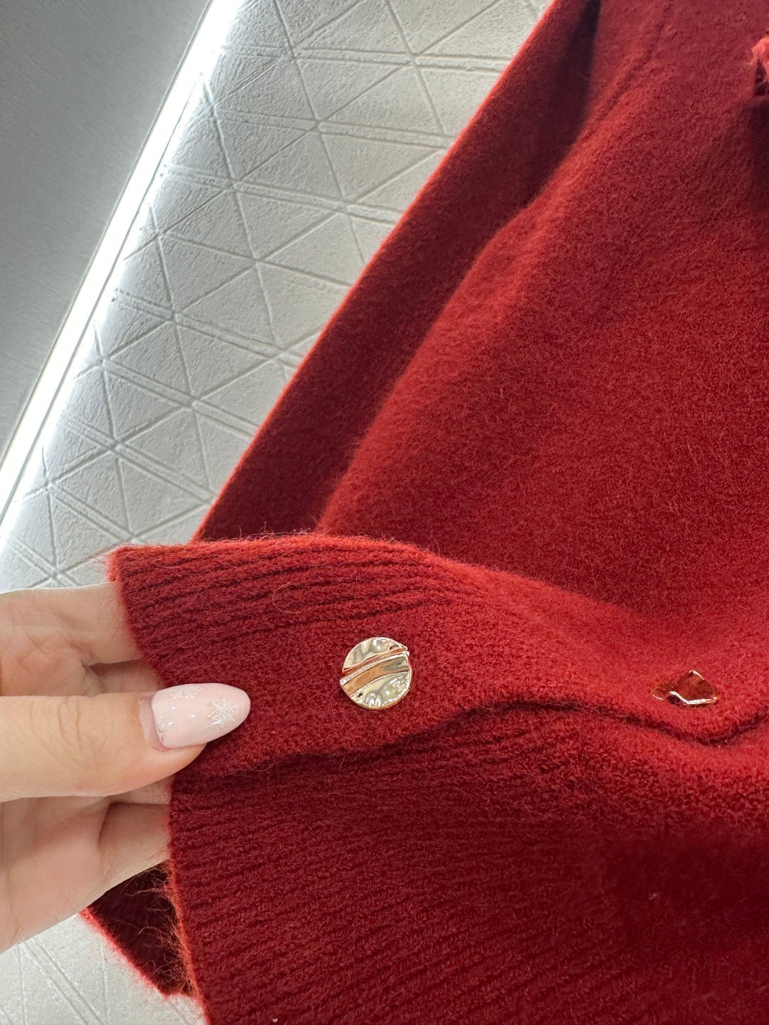 CC 26 Bow Knit Cardigan Red Wool 329957