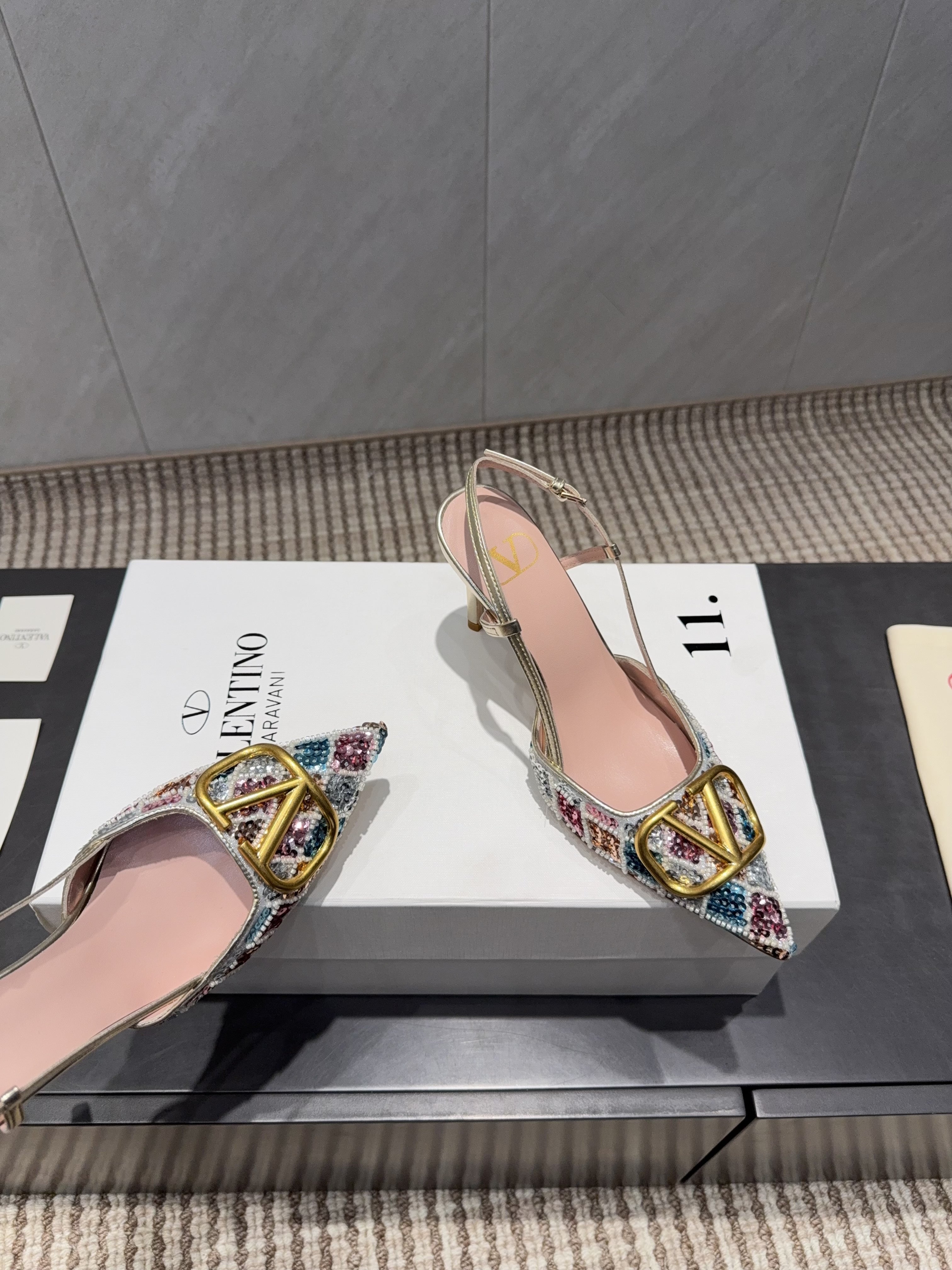 VT 26s Slingback 80 Multicolor Metallic Snake Skin 613876