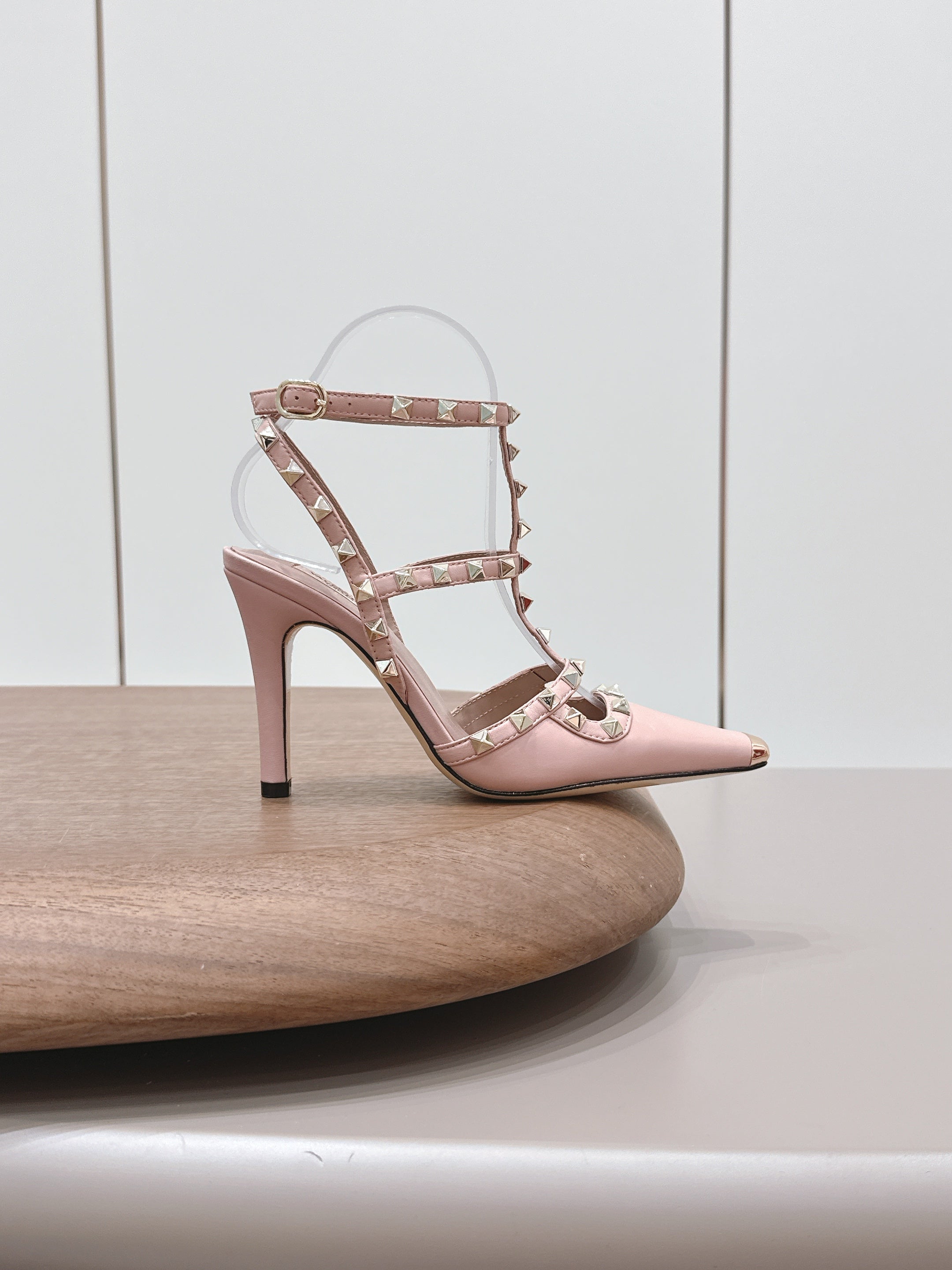 Valentino 2026 Rockstud Ankle Strap 95mm Slingback Calfskin 876673