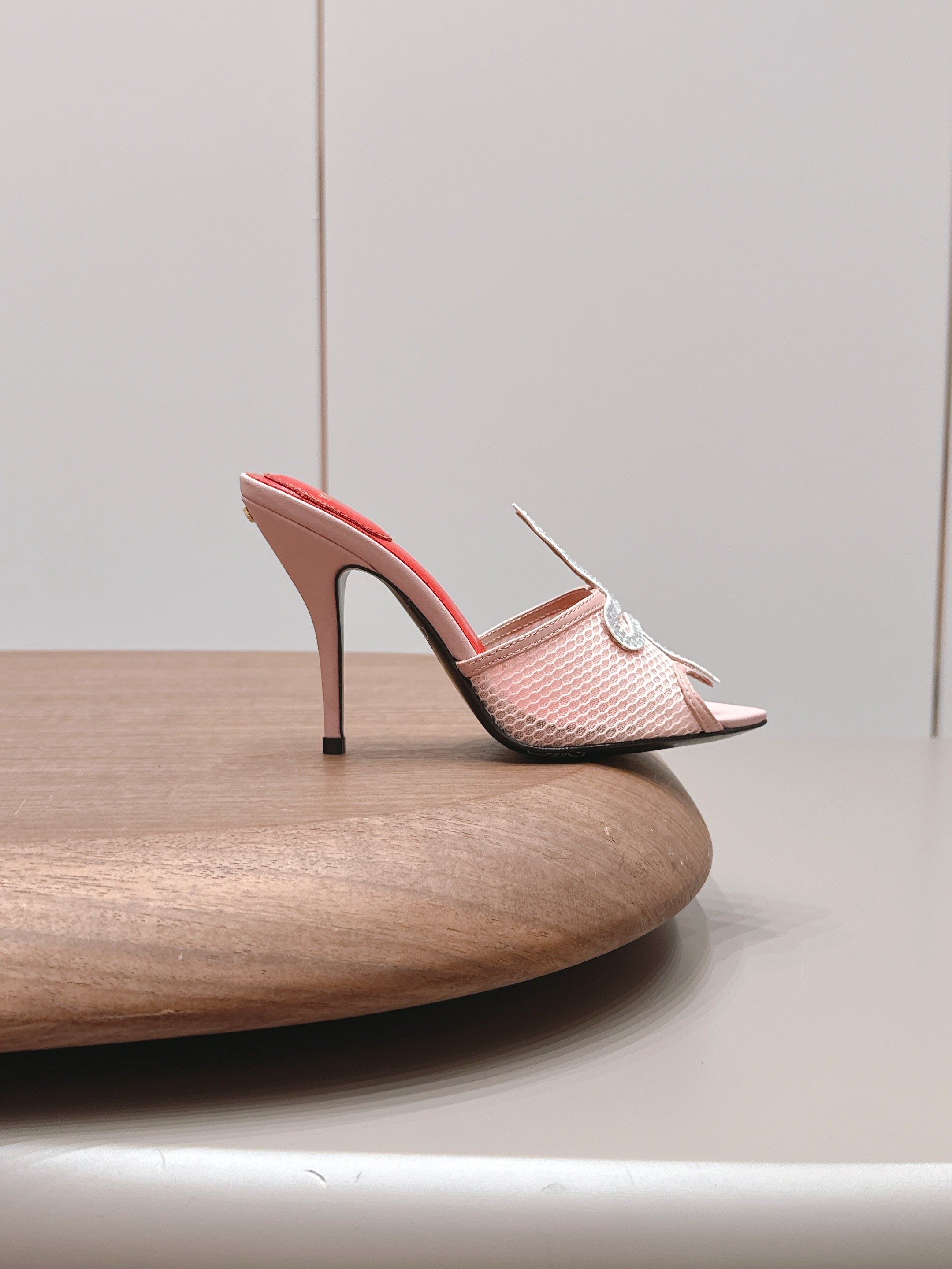 Valentino 2026 Panthea Embellished Sandal 100mm Mesh Calfskin 876692