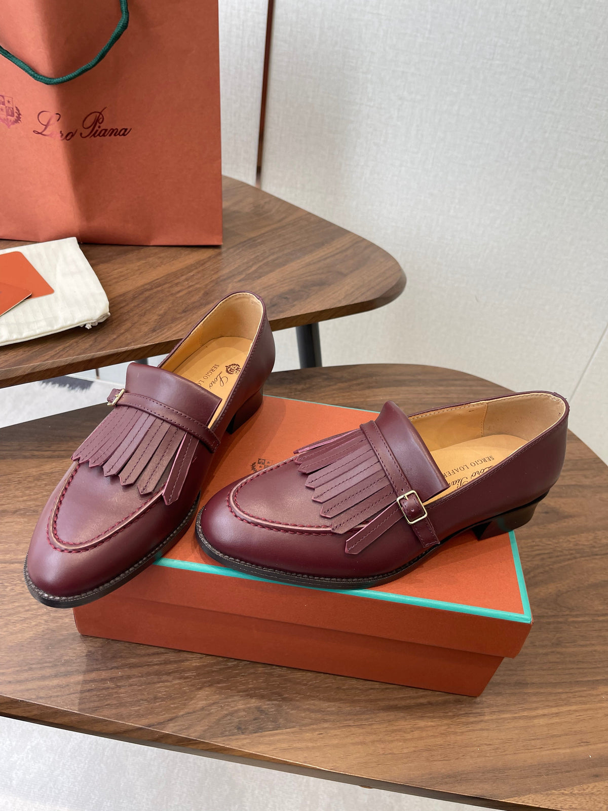 LP 26SS Loafers Burgundy Lambskin 579620