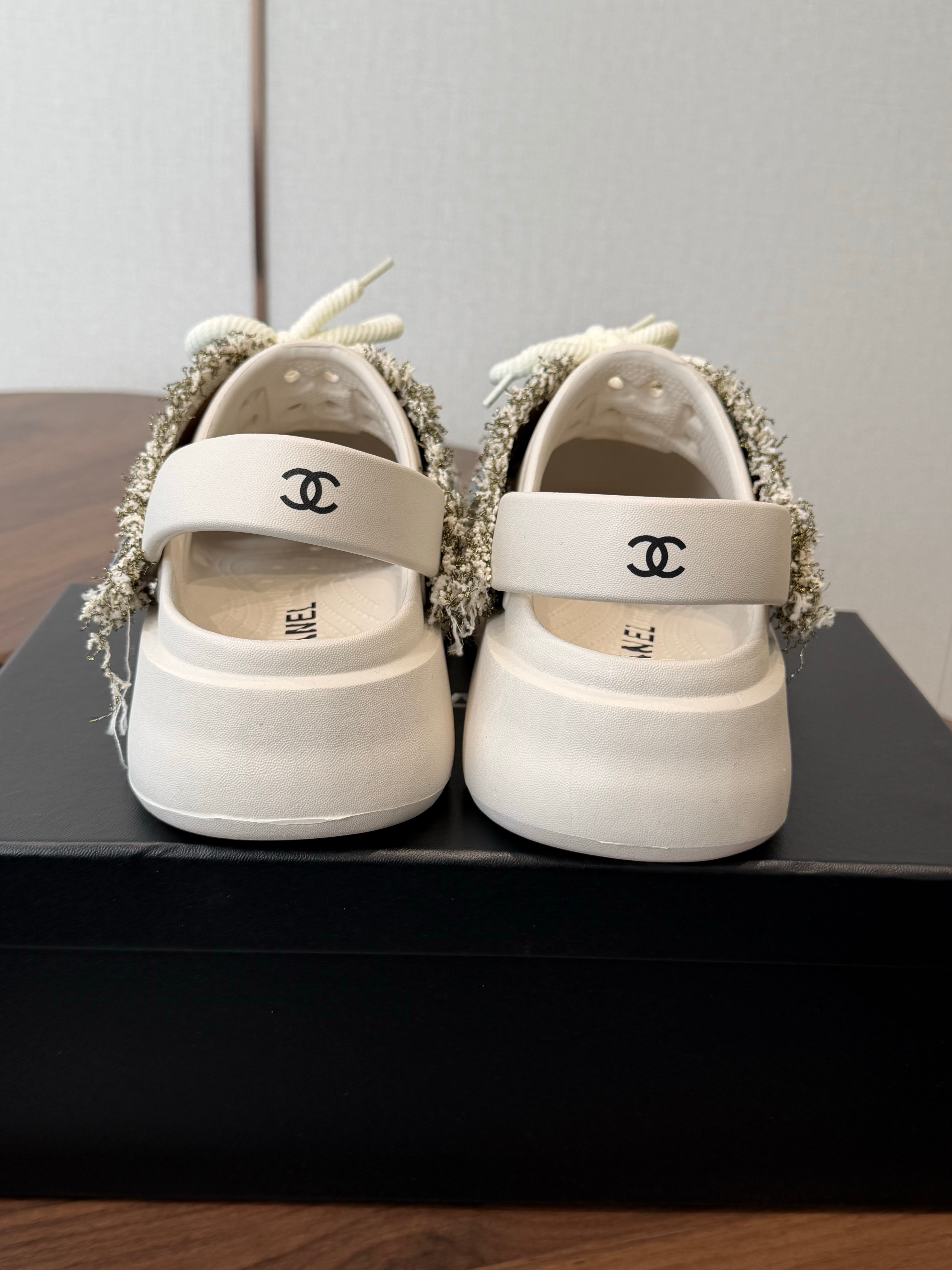 Chanel 2026 Platform Sandals Original Rubber Tweed 833954