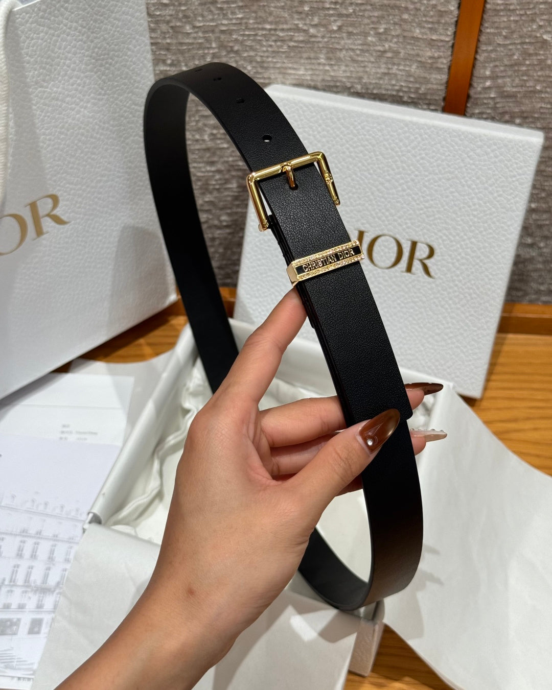 Dior 2026 Night Code Belt 25mm Smooth Cowhide Leather