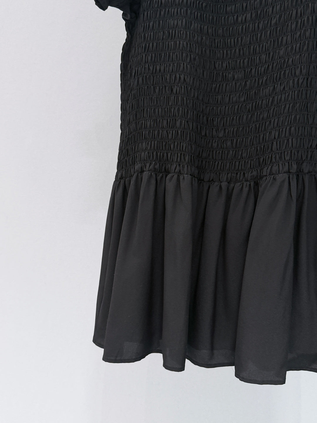 Miumiu 2026 Georgette Mini-dress Black Elastane Silk