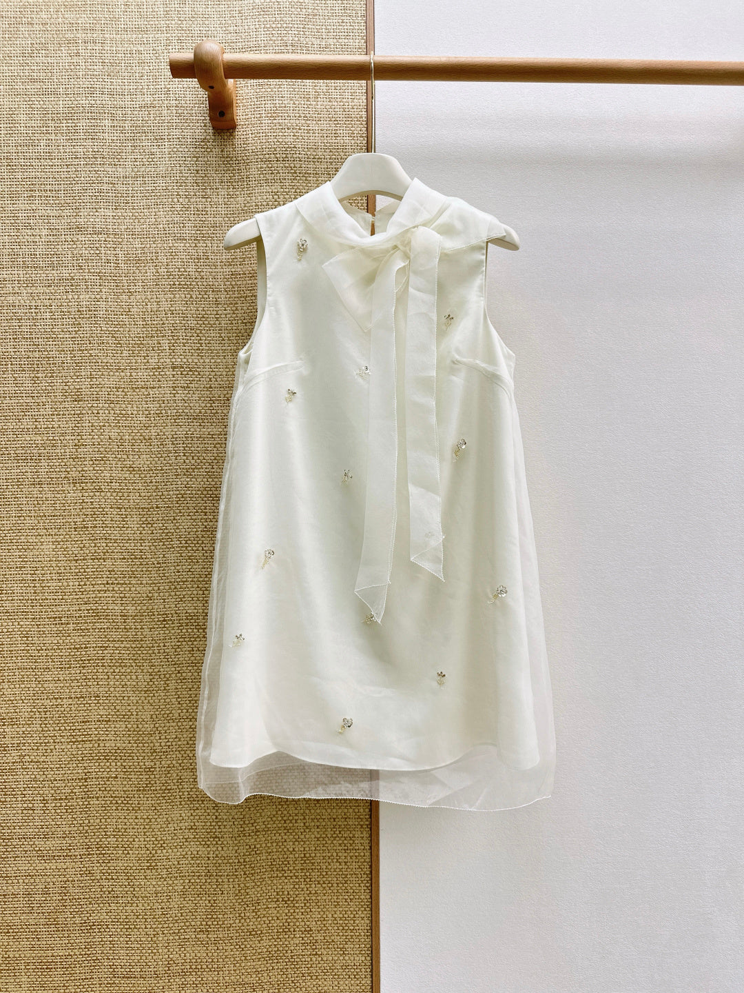 MiuMiu 2026 Sleeveless  Dress Voile 645313